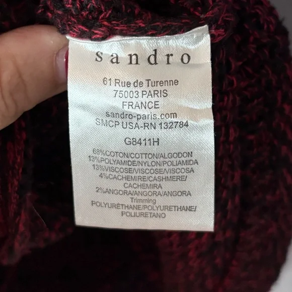 Sandro Vintage Zip-Up Knit Cardigan - Picture 4 of 6